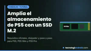 SSD M.2 con disipador para ampliar el almacenamiento de la PS5