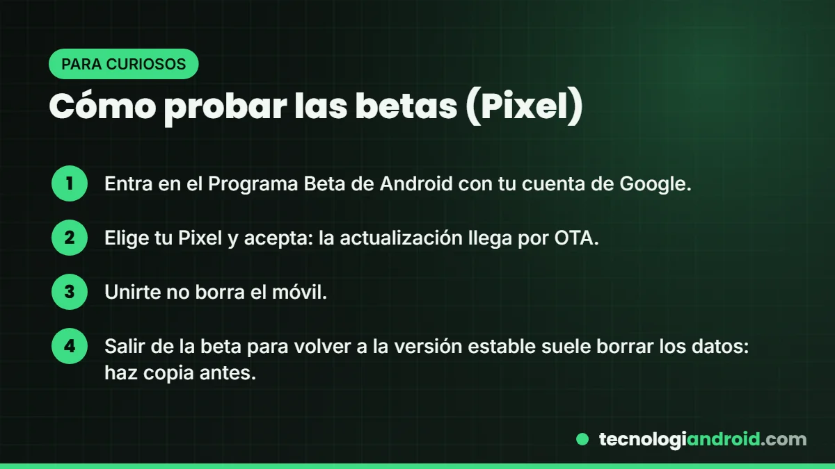 Cómo unirse a la beta de Android 17 en un Pixel