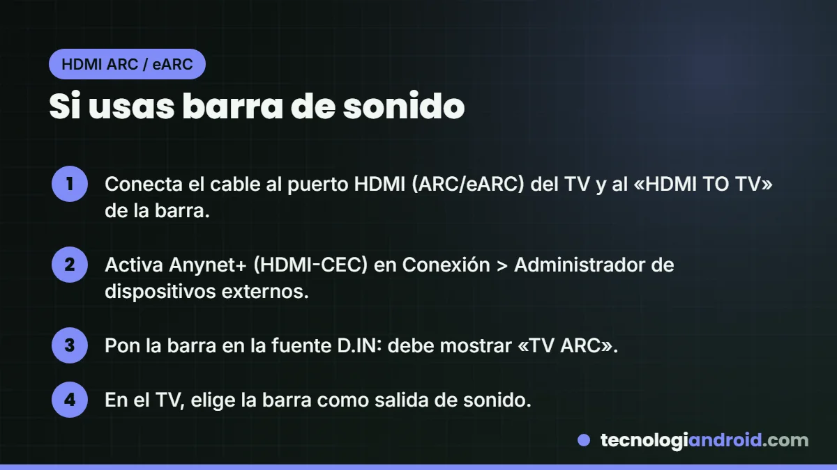 Qué hacer si la barra de sonido no suena con el TV Samsung