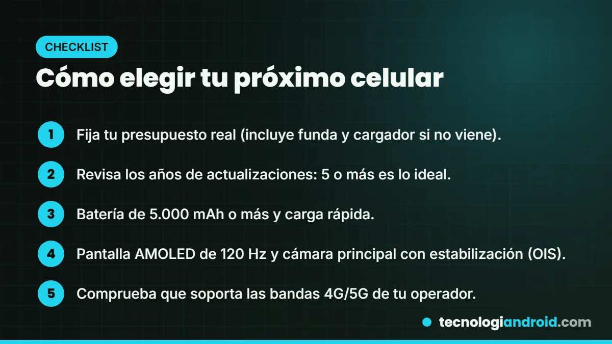 Cómo elegir un celular en 2026 paso a paso