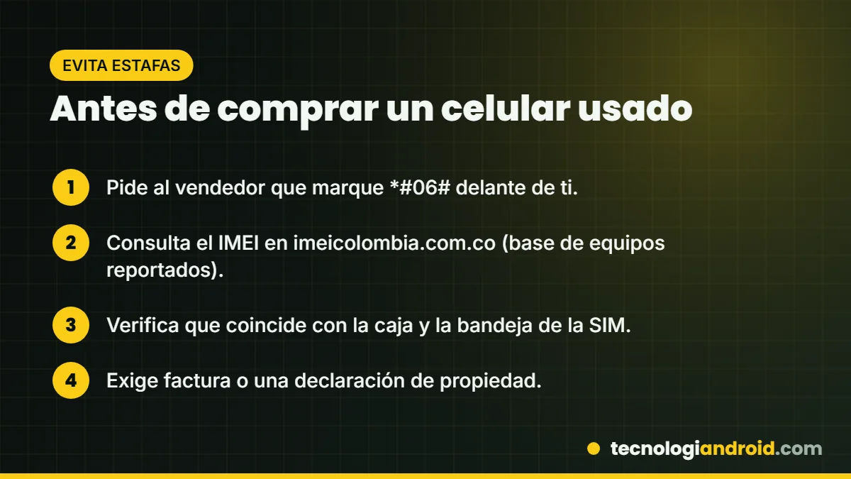 Cómo comprobar el IMEI antes de comprar un celular usado