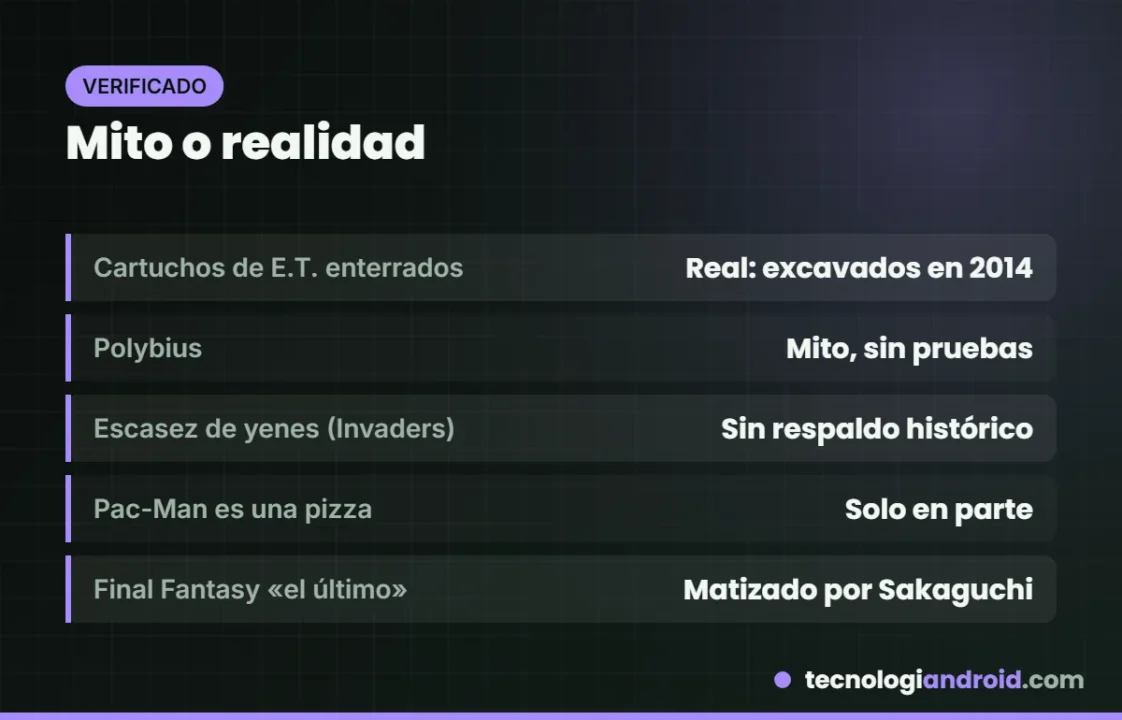 Mitos y verdades de los videojuegos verificados