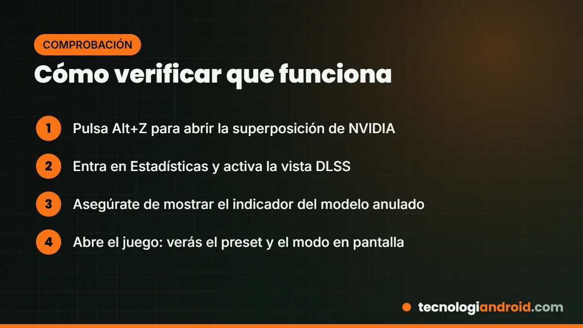 Cómo verificar que DLSS Override está funcionando