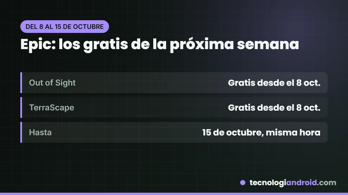 Juegos gratis de Epic Games Store la próxima semana