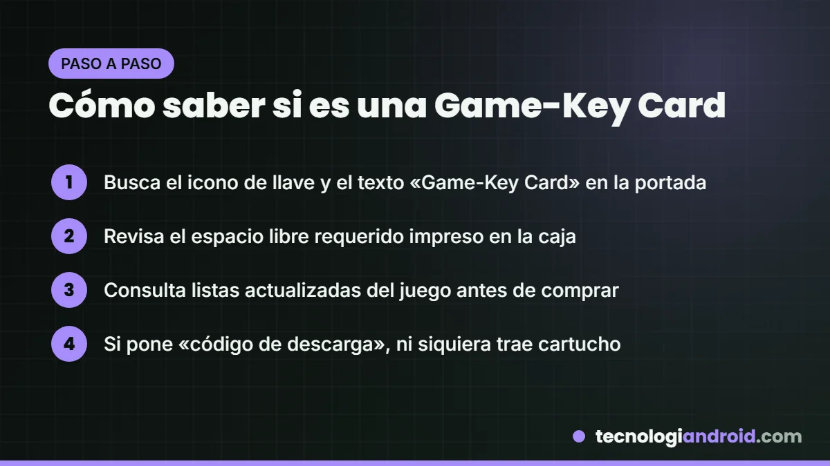 Pasos para saber si un juego de Switch 2 es Game-Key Card
