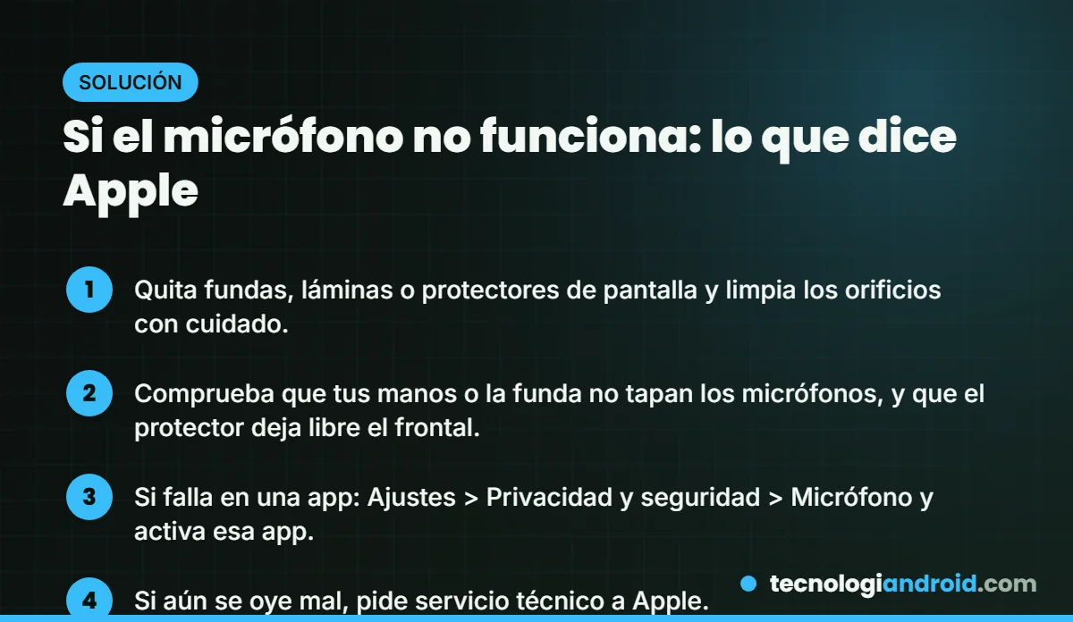 Qué hacer si el micrófono del iPad no funciona