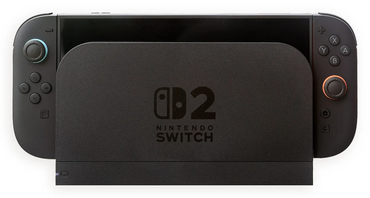 Nintendo Switch 2 conectada a su base (dock)