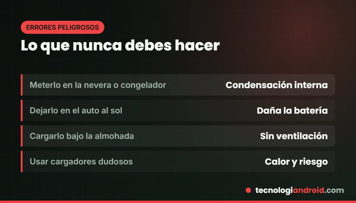 Lo que nunca debes hacer para enfriar el celular