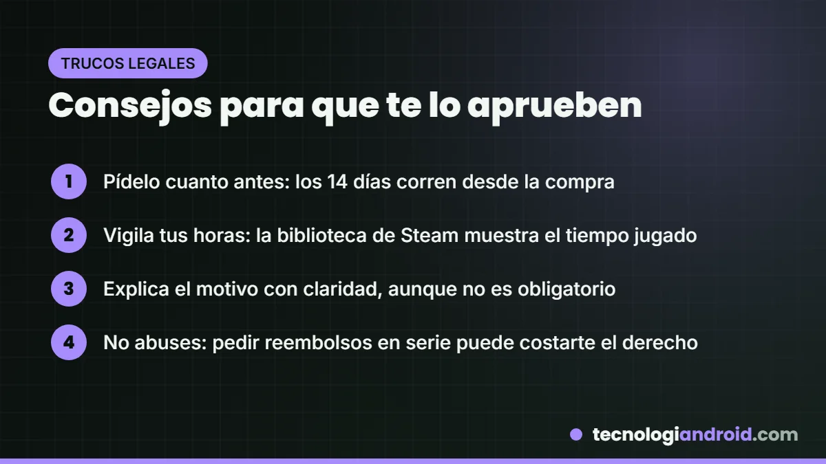 Consejos para que Steam apruebe tu reembolso