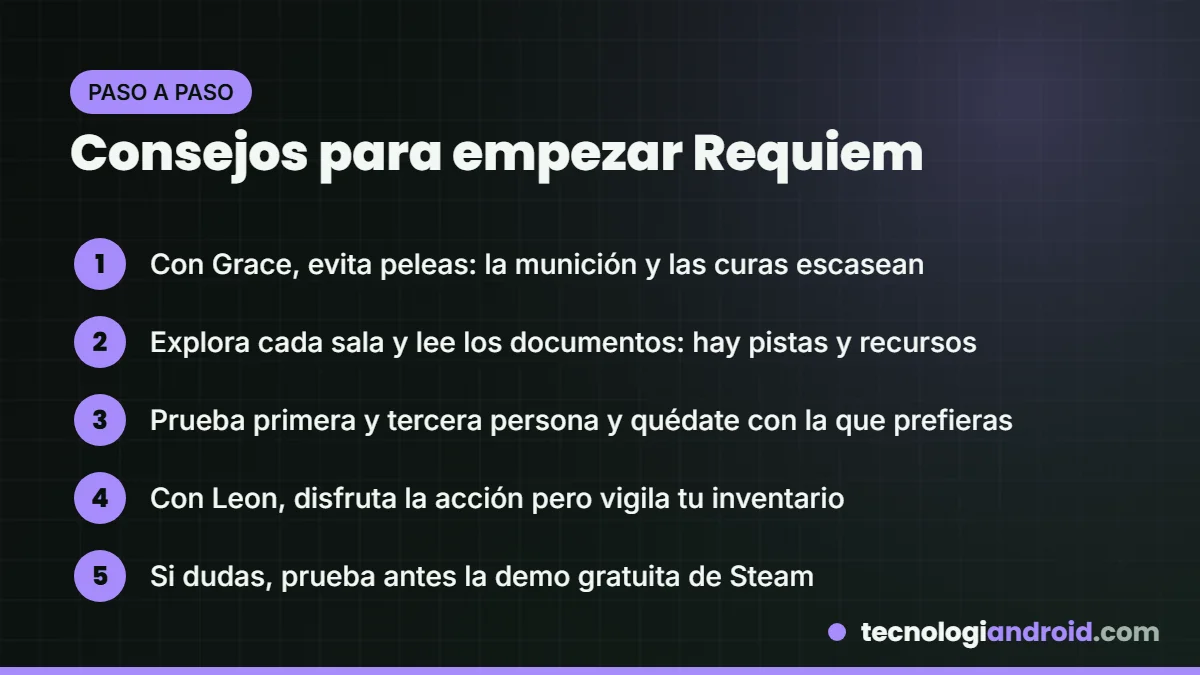 Consejos paso a paso para empezar Resident Evil Requiem