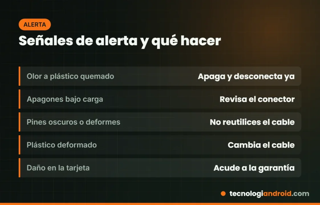 Señales de alerta de un conector 12V-2x6 dañado y qué hacer