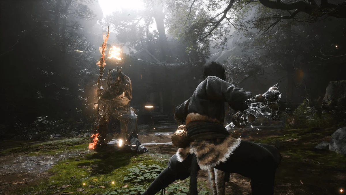 Combate de Black Myth: Wukong, uno de los juegos usados para comparar la RTX 5090 y la RTX 4090