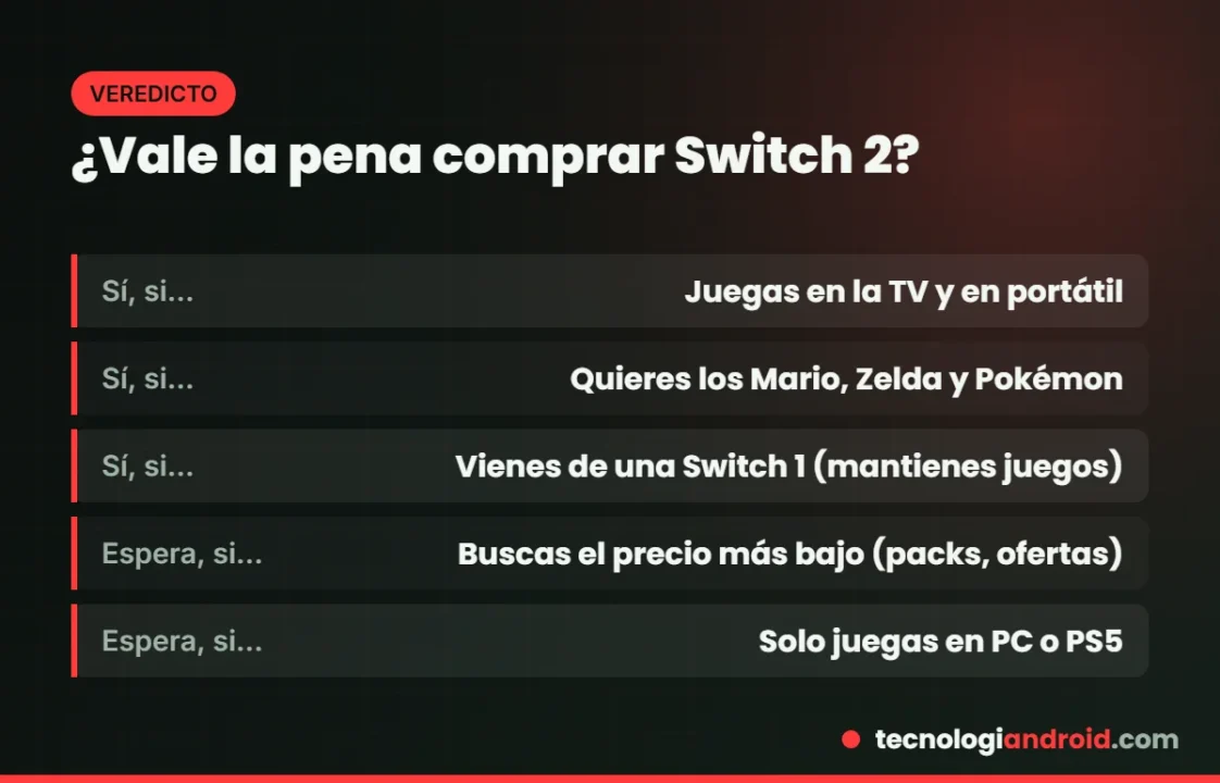 Veredicto: ¿vale la pena comprar Nintendo Switch 2?